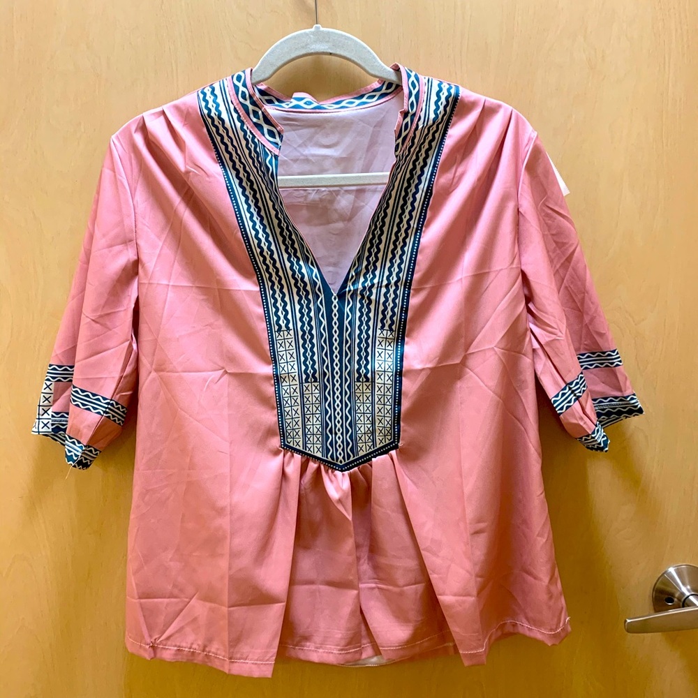 Artificial silk tunic